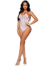 Strappy Back Lace Teddy - One Size