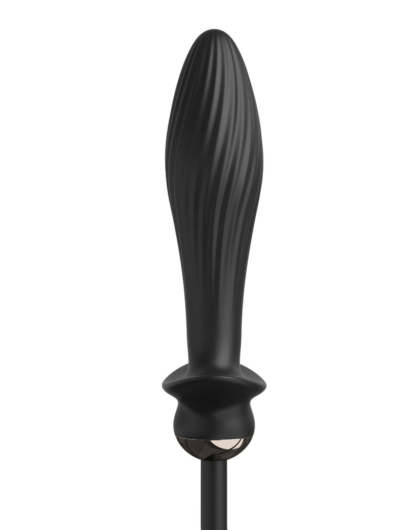 Anal Fantasy Elite Auto-Throb Inflatable Vibrating Plug - Black