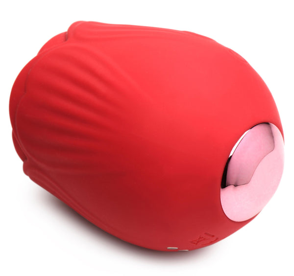 Bloomgasm - French Rose Licking and Vibrating  Stimulator - Red