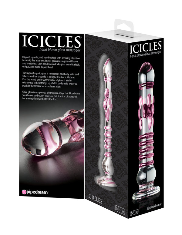 Icicles No. 6 - Clear - Pink