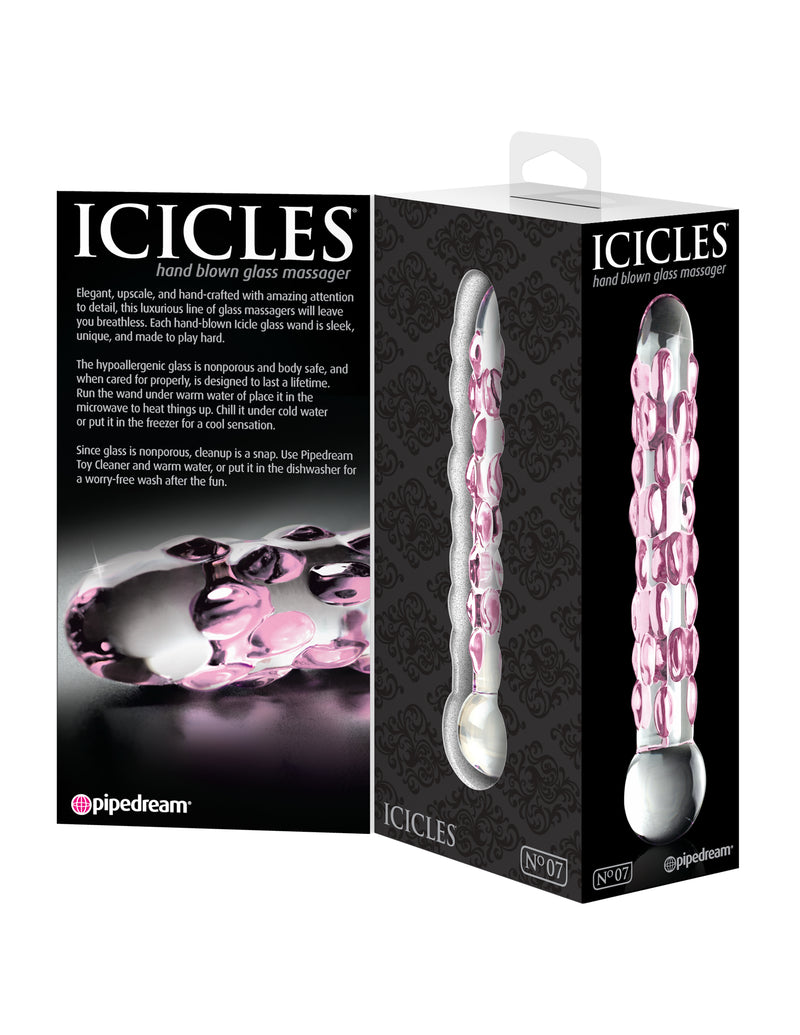 Icicles No. 7 - Clear - Pink