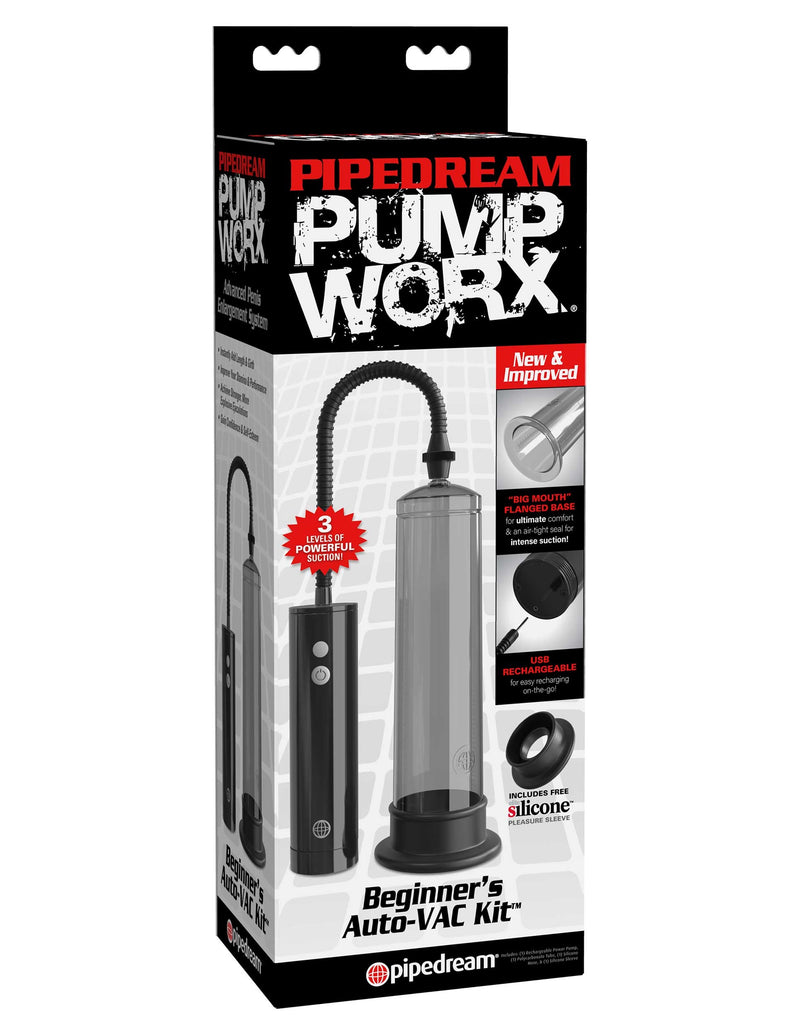 Pump Worx Beginners Rechargeable Auto Vac Kit -  Smoke - Black