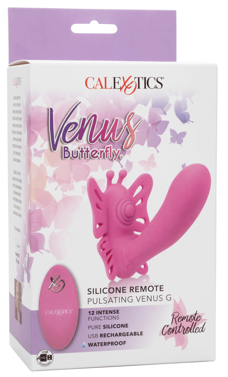 Venus Butterfly Silicone Remote Pulsating Venus G  - Pink