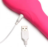 Mighty-Thrust Thrusting and Vibrating Strapless  Strap-on With Remote  - Pink